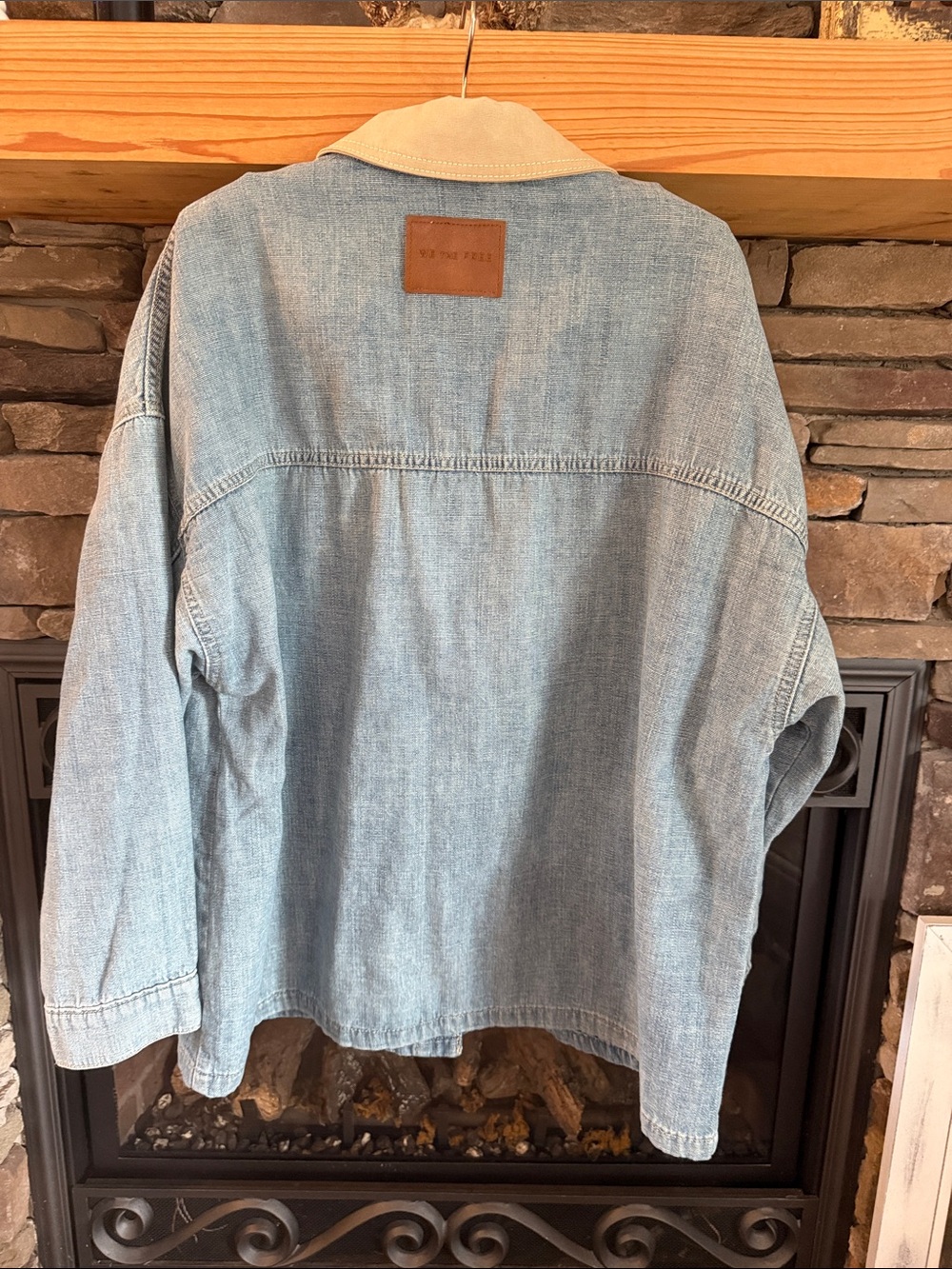 Free People “We The Free” Lemon Denim Jacket size Small - Picture 4 of 13
